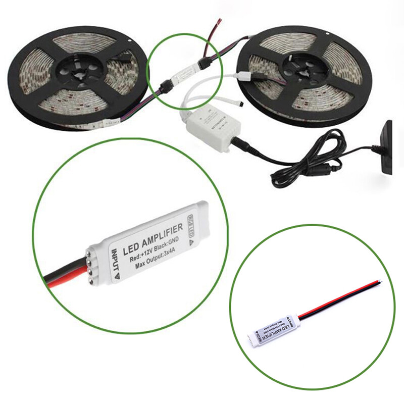 DC12V 3*4A 144W Mini Portable RGB LED Strip Amplifier Repeater For LED ...