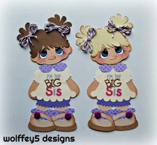 ELITE4U GIRL SISTER premade paper piecing scrapbook diecut piece page album 3D