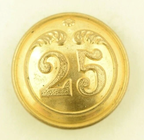 1840s-65 French 25th Infantry Regiment Coat Uniform Button Original D4