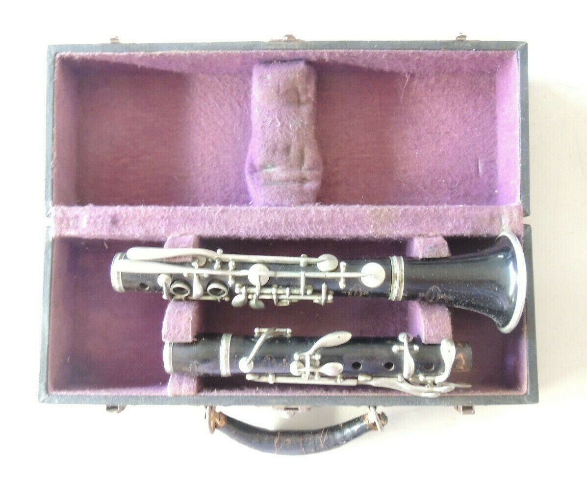 Rare Early Model Buffet Crampon & Cie A. Paris Wood Clarinet Ser 799 I Key of C