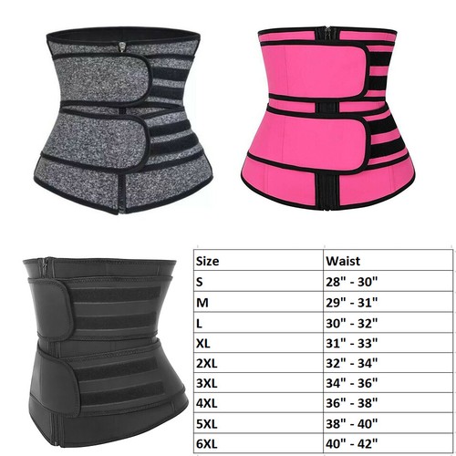 ON SALE!! Waist Trainer Body Shaper Slimmer Sweat Belt Tummy Control Band US - Picture 2 of 29