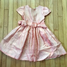Vintage Little Girl's Pink Formal Party Dress Bow