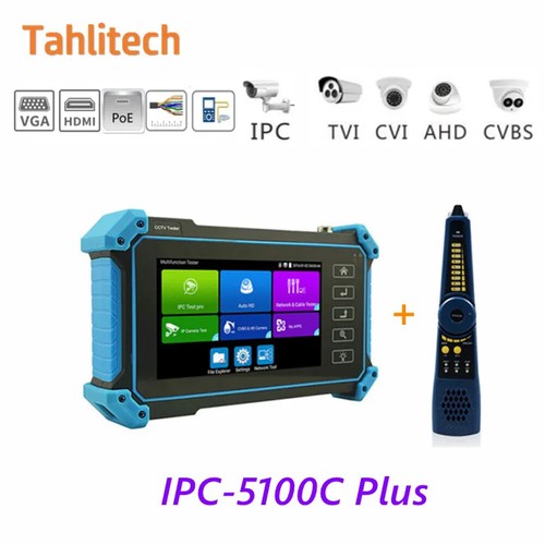 Probador de CCTV IPC-5200C/IPC-5100 IPC IP 4K para prueba de cable IPC POE AHD CVI TVI SDI - Imagen 7 de 9
