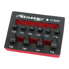 IMPACT BIT SOCKET SET STAR T10 - T50 10PC LOW PROFILE   1/4" 3/8"  DR