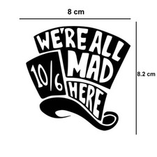 Mad Hatter Iron on Screen Print for fabric Machine Washable patch tea party