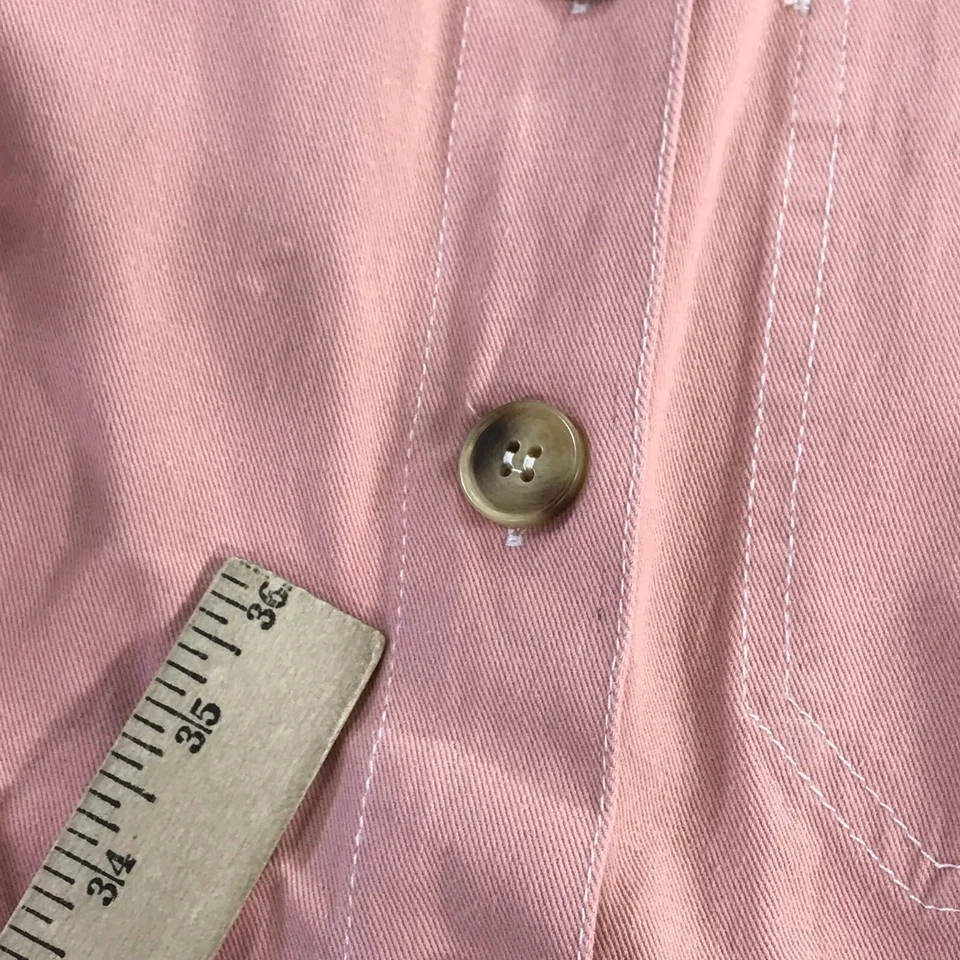 LF Markey Jacket Womens 4 US Puff Sleeve Chore Coat Pink Barn Jean Jacket - Image 4 of 4