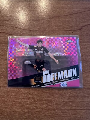 2022 Topps Chrome MLS Ian Hoffmann Pink X Fractor Houston Dynamo Refractor