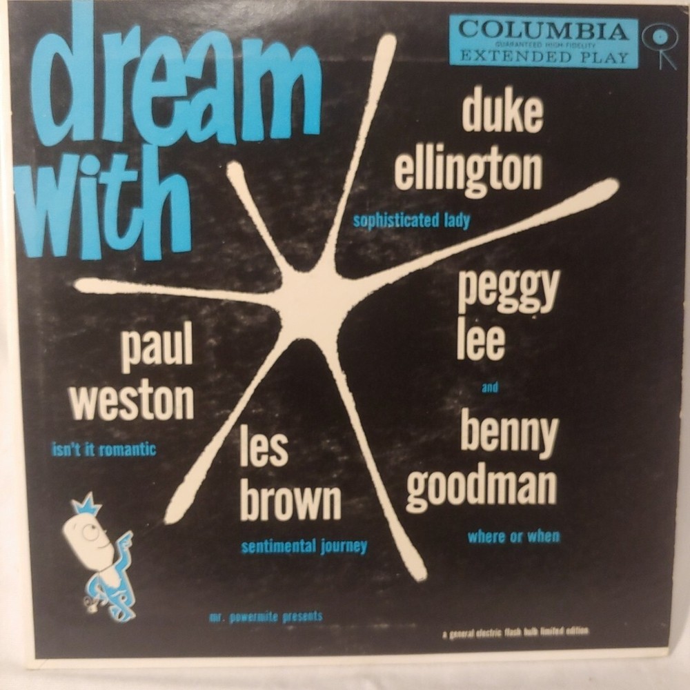 Dream With Duke Ellington Paul Weston Peggy Lee Les Brown Columbia 45 rpm EP EX