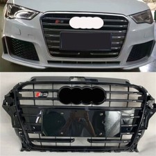 S3 Stil Full Schwarz Grill Kühlergrill Front Grill Mit ACC Für Audi A3 S3 14-16