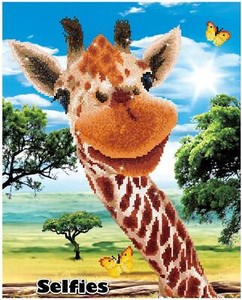 Giraffe Selfie Diamond Painting Kit 