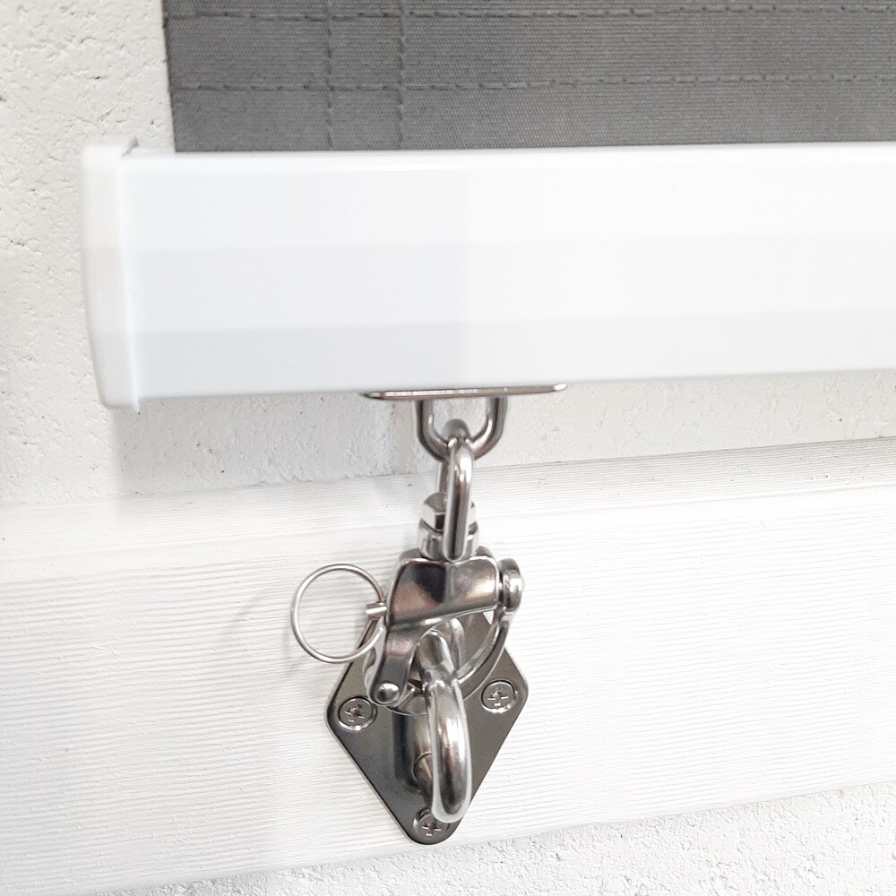 Outdoor Roller Blind/Awning Dark Grey With Aluminium HOOD eBay