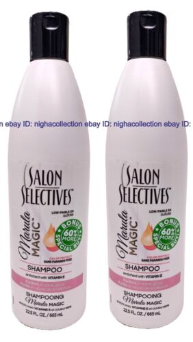 ( 2 Bottles ) Salon Selectives Marula Magic w/ Vit E Shampoo 22.5 oz Each