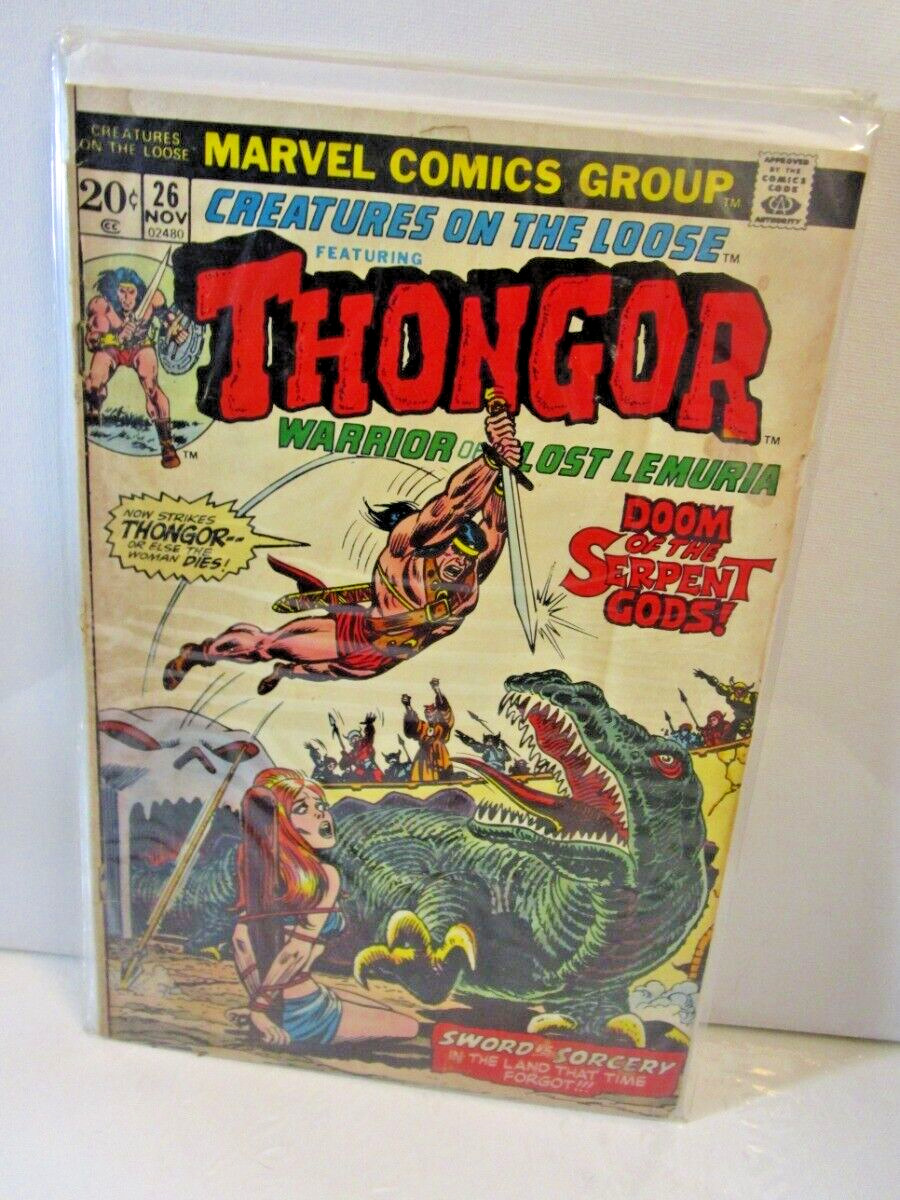 Creatures on the Loose #26 ( 1973, Marvel) THONGOR | LOW GRADE BAGGED BOARDED
