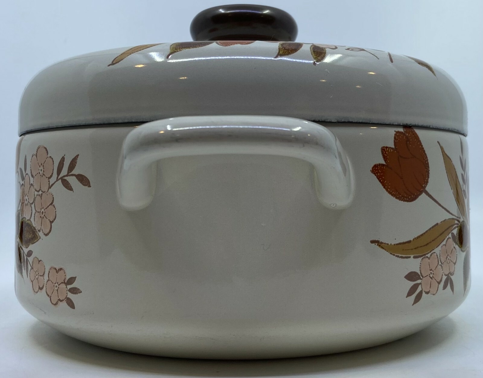 Vintage Kingsbury Dogwood Enamel Cookware 2 Quart Stock Pot Dutch Oven