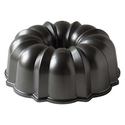 Nordic Ware ProCast 12 Cup Nonstick Cast Aluminum Bundt Cake Pan, Graphite