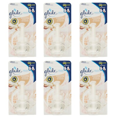 6 Stück Nachfüller Glade Electric Scented Oil ROMANTIC VANILLA BLOSSOM Nachfüller