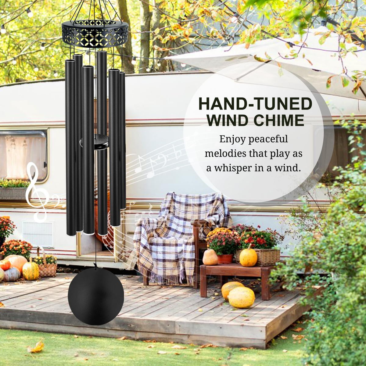 48'' Deep Tone Wind Chimes for outside - Large Wind Chimes with 6