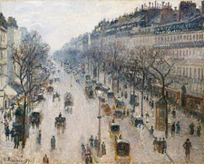 Camille Pissarro : "Boulevard Montmarte, Winter Morning" (1897) - Fine Art Print