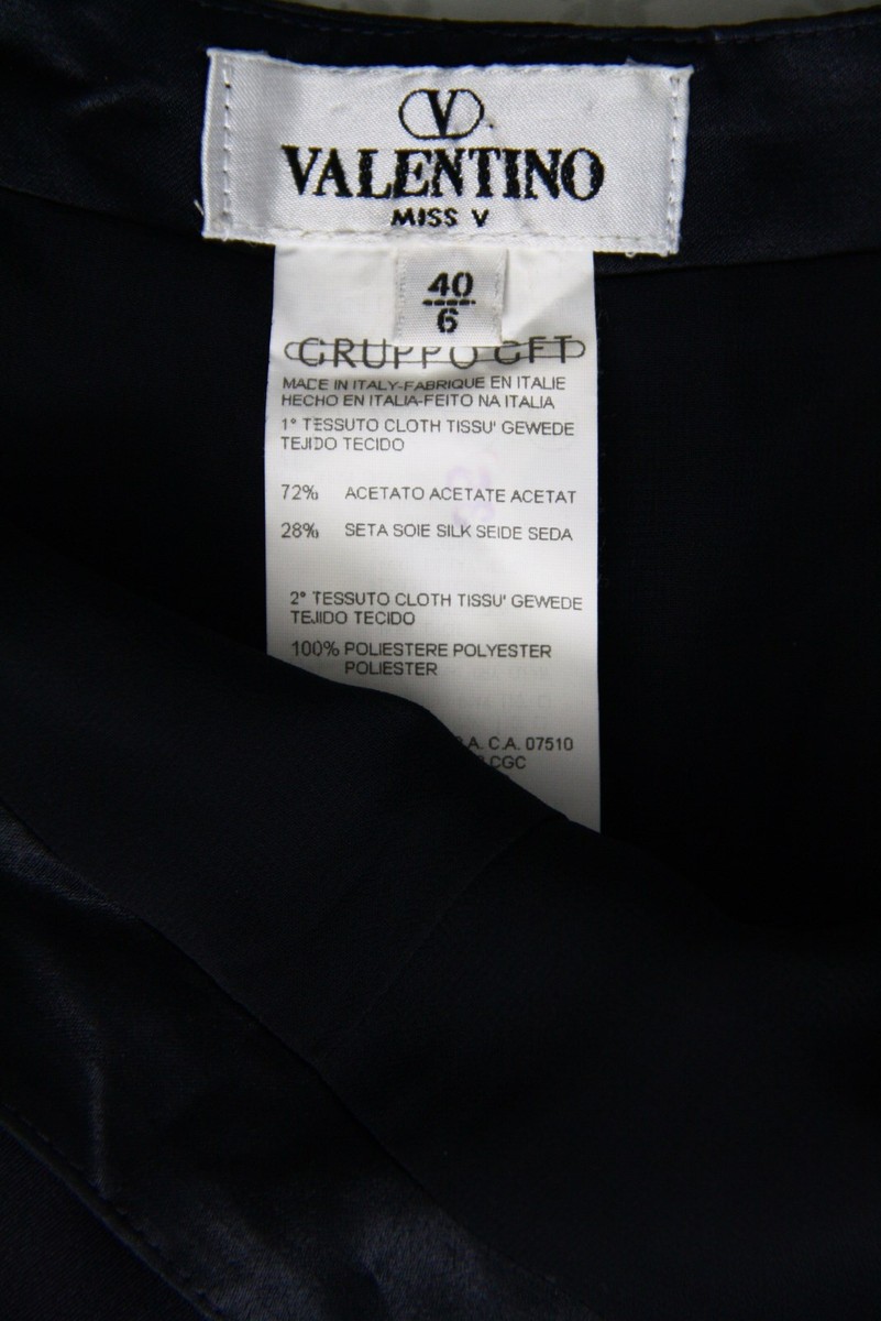 Valentino Miss V MADE IN ITALY Designer Silk Dress Pants