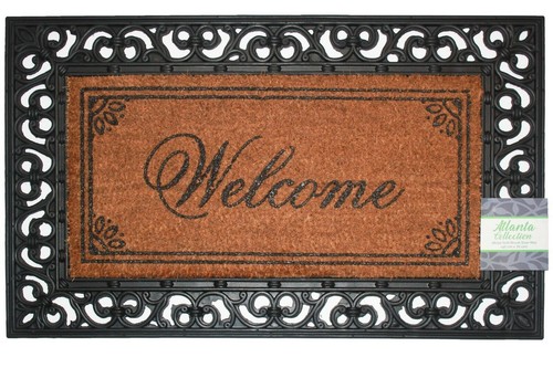 Printed Coir Doormat Grill Brush Outdoor Welcome Mat Entryway Rug Atlanta 18x30" - Picture 4 of 9
