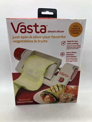 VASTA Vegetable & Fruit Sheet Slicer Spin and Slice BRAND NEW Free Shipping