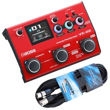 Boss VE-22 Multi-Effektgerät für Gesang Vocal-Performer mit XLR-Kabel 6m