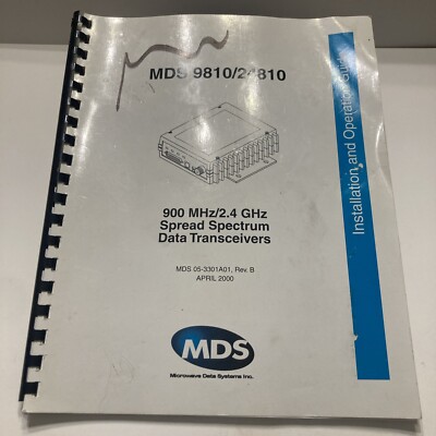 MDS 9810 HL Microwave Data Systems  Spectrum Transceiver Installation Guide