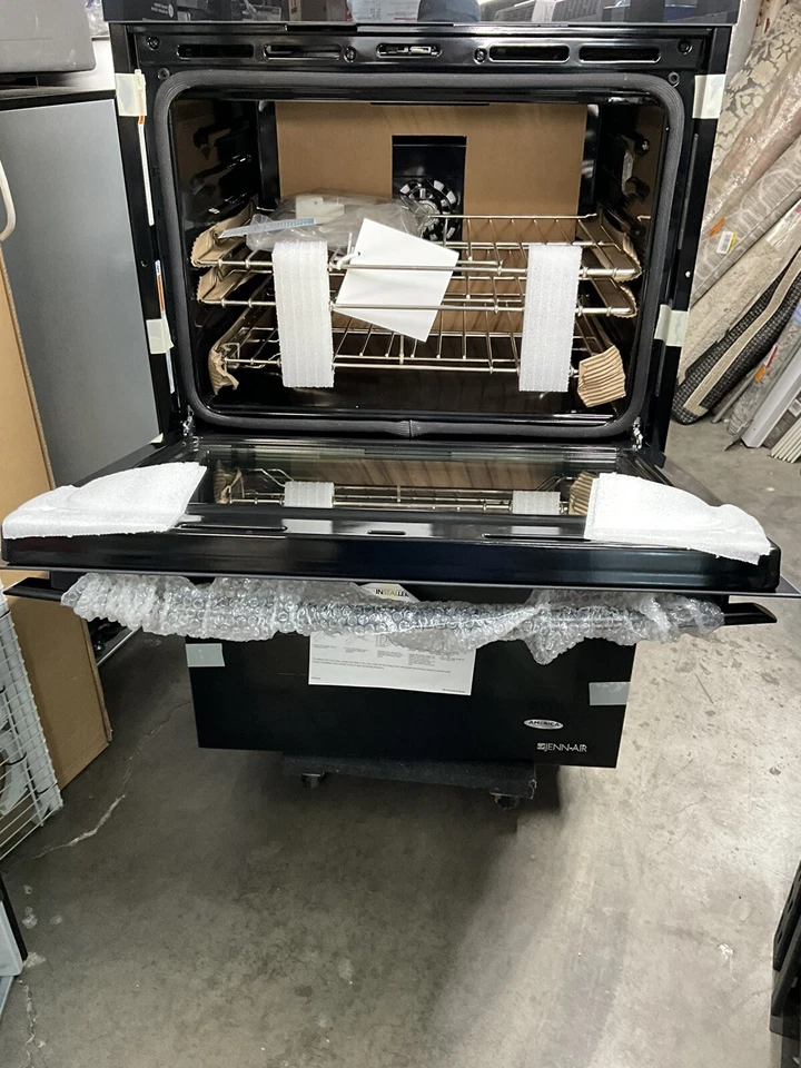 JENN AIR BLACK FLOATING GLASS  SUITE 30” DOUBLE WALL OVEN#JJW2830DB - Image 4 of 4