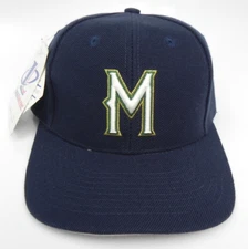 MILWAUKEE BREWERS MLB VINTAGE NAVY SNAPBACK 1990 RETRO CAP HAT NWT LOGO ATHLETIC