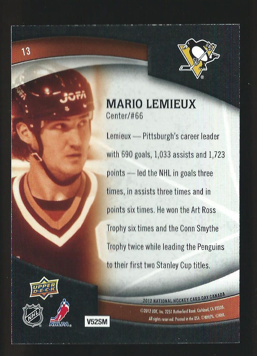 UPPER DECK HEROES MARIO LEMIEUX # 13 | eBay