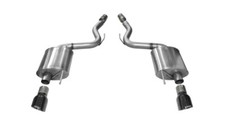 For Corsa 2015-2017 Ford Mustang Gt 5.0 3in Axle Back Exhaust Black Dual Tips