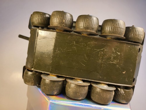 Tin toy 1950's GAMA Western Germany Mechanical TANK incomplete/played restored. - Foto 8 di 9