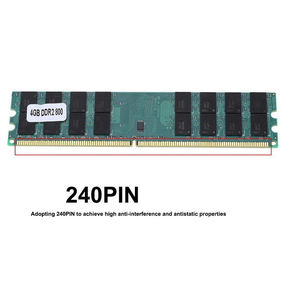 1/2/4GB DDR2 533 667 800Mhz PC2-4200/5300/6400 DIMM Desktop Memory RAM For AMD B - Image 4 of 4