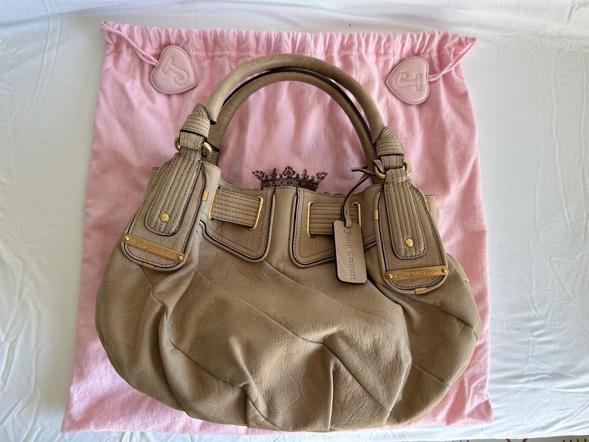 juicy couture tan leather purse RN 52002/ CA 16496 | eBay