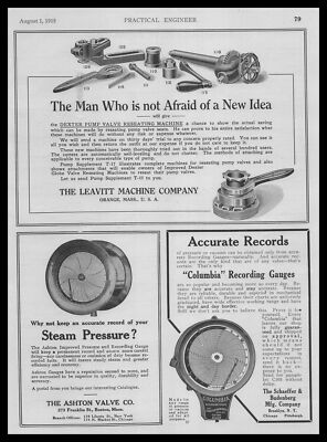 1912 Leavitt Orange Massachusetts Dexter Pump Valve Reseating Machines ...