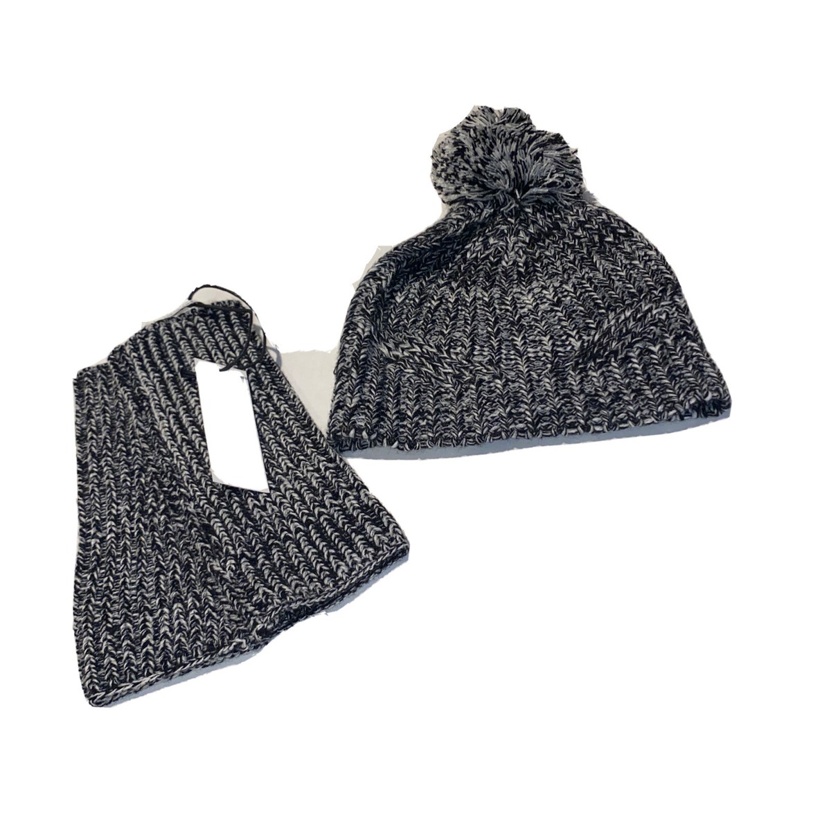 Rebecca Minkoff Winter Beanie and Arm Warmer Set Brand New Rebecca Minkoff Marled Knit Pom Beanie Hat Hand Arm Warmer  main image 4