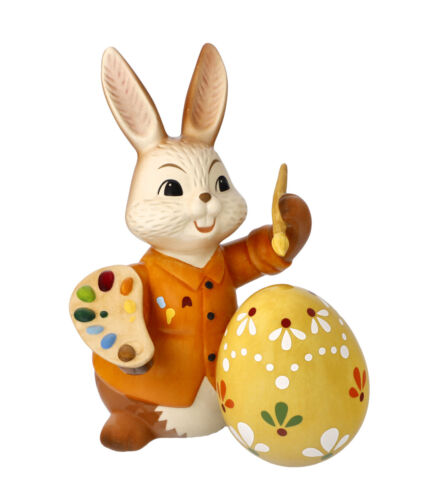  Goebel Easter Rabbit Soon It's Done! Novelty 2022 15 cm egg paintings Easter egg 4891 - Picture 1 of 4