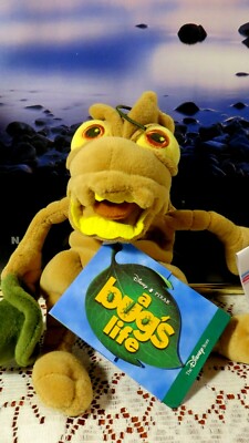 DISNEY PIXAR A BUG'S LIFE - P.T.FLEA MINI BEAN BAG PLUSH - 1998 W/TAGS - NEW- 8''
