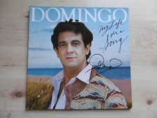 Placido Domingo autographs signed LP cover "My Life for a Song" vinyl