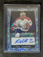 2024 Leaf Metal Hockey Legends Auto Crystal Light Blue Paul DiPietro 