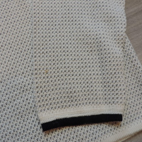 Hermes Maglione Girocollo Cashmere Cotone Vintage Texturizzato Panna Uomo Tg XL Italia - Foto 6 di 9