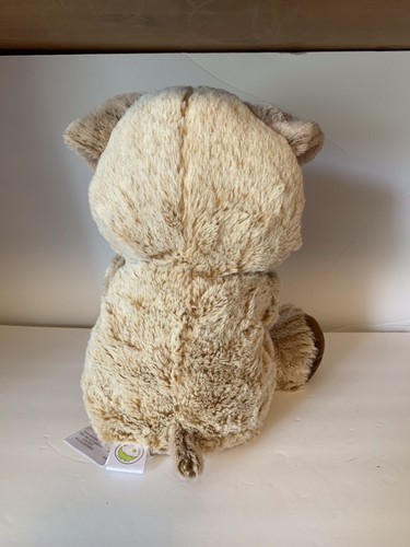 Animal Adventure 2017 mamá perro sosteniendo bebé cachorro peluche marrón 18" - Imagen 3 de 5