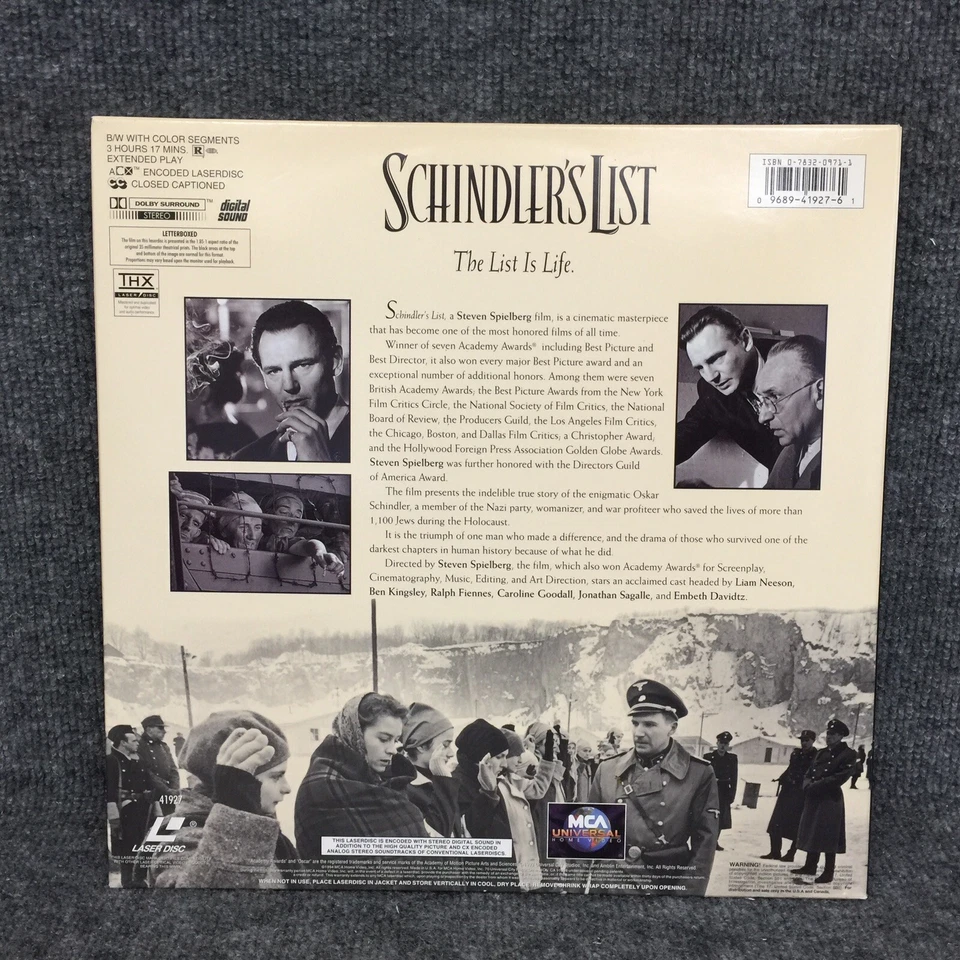 Lot Of 4 ~ 12” Laserdisc Movies Schindlers List, Field Of Dreams, Color Purple + - Imagem 4 de 4