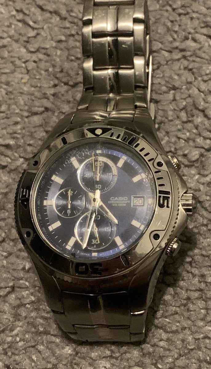 Casio quartz chronograph wr cheap 200m