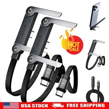 2-in-1 Invisible Holder Charger Cable  240W Fast Charging Cord with Phone Stand