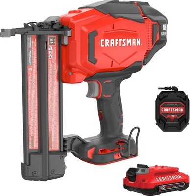 CRAFTSMAN V20 Cordless Brad Nailer, 18 Gauge Nail Gun, with Battery and Charger