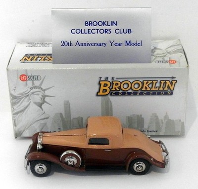 Brooklin 1/43 Scale - BRK116X 1931 Marmon Sixteen 2 Passenger Coupe BCC '08 BRWN
