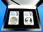 2026  Unc. (W) & Proof W, 2-Coin Set, 40th Ann. NGC MS/PF 70,  250 Flag Label