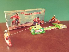 HUKI Kienberger Tin Wind-up Moto-Cross Tinplate Motorcycle w/ Or. Box