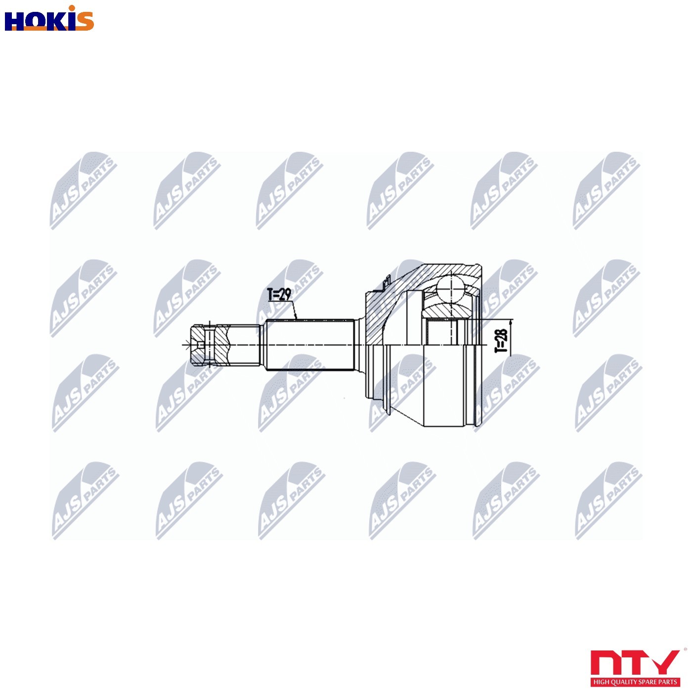 NTY CV Joint Drive Shaft Joint Kit NPZ-NS-098 For Nissan, New - Image 9